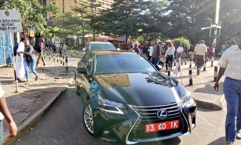 Car with Diplomatic plates in Kenya